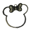 Pendant/Charm. Fashion Zinc Alloy Jewelry Findings. Lead-free. Animal 35x37mm. Sold by Bag