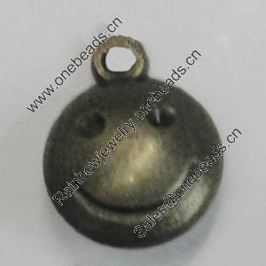 Pendant/Charm. Fashion Zinc Alloy Jewelry Findings. Lead-free. 12x10mm. Sold by Bag