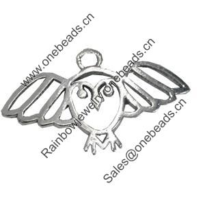 Pendant/Charm. Fashion Zinc Alloy Jewelry Findings. Lead-free. Animal 28x18mm. Sold by Bag