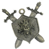 Pendant/Charm. Fashion Zinc Alloy Jewelry Findings. Lead-free. 43x43mm. Sold by PC