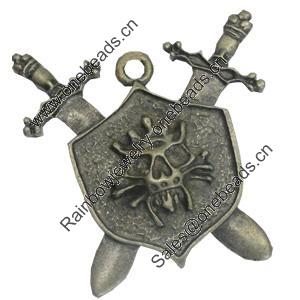 Pendant/Charm. Fashion Zinc Alloy Jewelry Findings. Lead-free. 43x43mm. Sold by PC