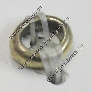 Zinc Alloy Donut. Fashion Jewelry Findings. Lead-free. 6x8mm. Slod by Bag