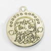 Message Charm. Fashion Zinc Alloy Jewelry Findings. Lead-free. 21x17mm. Sold by Bag
