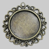 Zinc Alloy Cabochon Settings. Fashion jewelry findings. Lead-free. 37mm. Inner dia:24mm. Sold by Bag