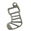 Pendant/Charm. Fashion Zinc Alloy Jewelry Findings. Lead-free. Socks 13x25mm. Sold by Bag