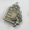 Message Charm. Fashion Zinc Alloy Jewelry Findings. Lead-free. 21x15mm. Sold by Bag