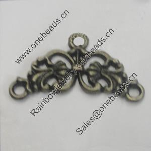 Connetor. Fashion Zinc Alloy Jewelry Findings. Lead-free. 25x14mm. Sold by Bag