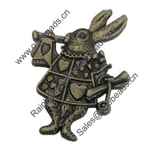 Pendant/Charm. Fashion Zinc Alloy Jewelry Findings. Lead-free. Animal 23x33mm. Sold by Bag