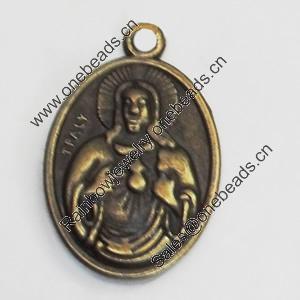 Pendant/Charm. Fashion Zinc Alloy Jewelry Findings. Lead-free. 24x15mm. Sold by Bag