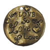 Message Charm. Fashion Zinc Alloy Jewelry Findings. Lead-free. 31mm. Sold by Bag
