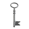 Pendant/Charm. Fashion Zinc Alloy Jewelry Findings. Lead-free. Key 52x17mm. Sold by Bag