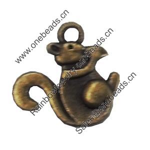 Pendant/Charm. Fashion Zinc Alloy Jewelry Findings. Lead-free. Animal 13x13mm. Sold by Bag