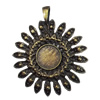 Pendant/Charm. Fashion Zinc Alloy Jewelry Findings. Lead-free. 46x39mm. Sold by PC