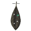 Pendant/Charm. Fashion Zinc Alloy Jewelry Findings. Lead-free. Leaf 107x34mm. Sold by PC