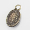 Message Charm. Fashion Zinc Alloy Jewelry Findings. Lead-free. 14x6mm. Sold by Bag