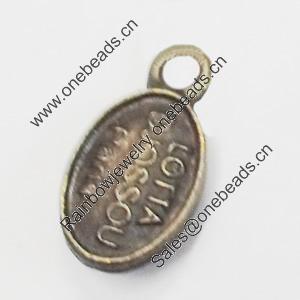 Message Charm. Fashion Zinc Alloy Jewelry Findings. Lead-free. 14x6mm. Sold by Bag