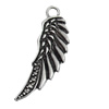 Pendant/Charm. Fashion Zinc Alloy Jewelry Findings. Lead-free. Wings 39x13mm. Sold by Bag