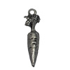 Pendant/Charm. Fashion Zinc Alloy Jewelry Findings. Lead-free. Radish 25x6mm. Sold by Bag