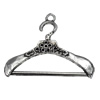 Pendant/Charm. Fashion Zinc Alloy Jewelry Findings. Lead-free. Wooden Coathanger 38x29mm. Sold by Bag