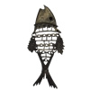 Pendant/Charm. Fashion Zinc Alloy Jewelry Findings. Lead-free. Fish 13x43mm. Sold by PC