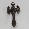 Pendant/Charm. Fashion Zinc Alloy Jewelry Findings. Lead-free. 30x13mm. Sold by Bag