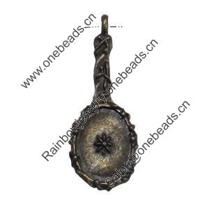 Pendant/Charm. Fashion Zinc Alloy Jewelry Findings. Lead-free. 33x13mm. Sold by Bag