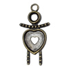 Pendant/Charm. Fashion Zinc Alloy Jewelry Findings. Lead-free. 32x15mm. Sold by Bag