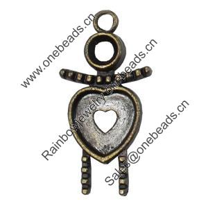 Pendant/Charm. Fashion Zinc Alloy Jewelry Findings. Lead-free. 32x15mm. Sold by Bag