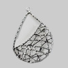 Pendant/Charm. Fashion Zinc Alloy Jewelry Findings. Lead-free. 41x30mm. Sold by Bag