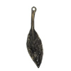 Pendant/Charm. Fashion Zinc Alloy Jewelry Findings. Lead-free. Leaf 38x8mm. Sold by Bag