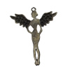 Pendant/Charm. Fashion Zinc Alloy Jewelry Findings. Lead-free. 18x35mm. Sold by Bag