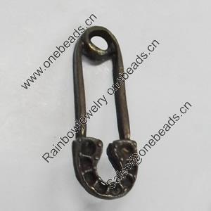 Pendant/Charm. Fashion Zinc Alloy Jewelry Findings. Lead-free. Pin 24x7mm. Sold by Bag