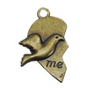 Pendant/Charm. Fashion Zinc Alloy Jewelry Findings. Lead-free. 25x26mm. Sold by Bag