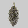 Pendant/Charm. Fashion Zinc Alloy Jewelry Findings. Lead-free. Leaf 39x17mm. Sold by Bag