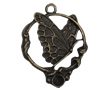 Pendant/Charm. Fashion Zinc Alloy Jewelry Findings. Lead-free. 33x25mm. Sold by Bag