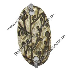 Connetor. Fashion Zinc Alloy Jewelry Findings. Lead-free. 38x20mm. Sold by Bag