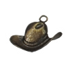 Pendant/Charm. Fashion Zinc Alloy Jewelry Findings. Lead-free. Hat 21x20mm. Sold by Bag