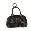 Pendant/Charm. Fashion Zinc Alloy Jewelry Findings. Lead-free. Handbag 26x20mm. Sold by Bag