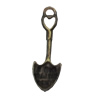 Pendant/Charm. Fashion Zinc Alloy Jewelry Findings. Lead-free. Shovel 25x7mm. Sold by Bag