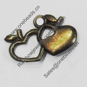 Pendant/Charm. Fashion Zinc Alloy Jewelry Findings. Lead-free. 18x13mm. Sold by Bag