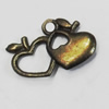 Pendant/Charm. Fashion Zinc Alloy Jewelry Findings. Lead-free. 18x13mm. Sold by Bag