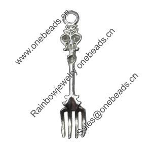 Pendant/Charm. Fashion Zinc Alloy Jewelry Findings. Lead-free. Prong 33x7mm. Sold by Bag