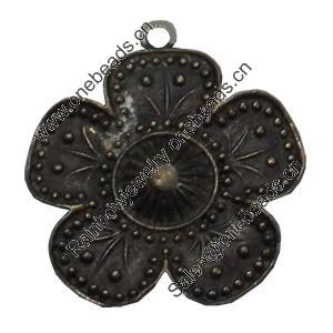 Pendant/Charm. Fashion Zinc Alloy Jewelry Findings. Lead-free. Flower 28x26mm. Sold by Bag