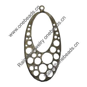 Pendant/Charm. Fashion Zinc Alloy Jewelry Findings. Lead-free. 47x21mm. Sold by Bag