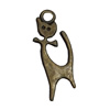 Pendant/Charm. Fashion Zinc Alloy Jewelry Findings. Lead-free. Animal 25x9mm. Sold by Bag