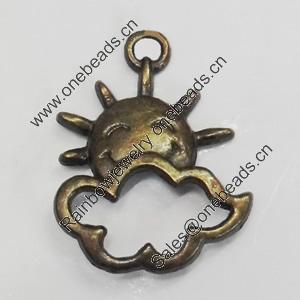 Pendant/Charm. Fashion Zinc Alloy Jewelry Findings. Lead-free. 16x21mm. Sold by Bag