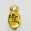 Pendant/Charm. Fashion Zinc Alloy Jewelry Findings. Lead-free. 11x6mm. Sold by Bag