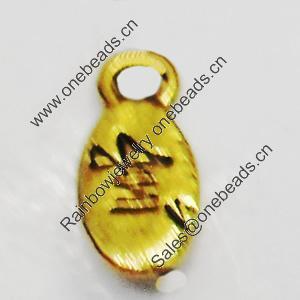 Pendant/Charm. Fashion Zinc Alloy Jewelry Findings. Lead-free. 11x6mm. Sold by Bag