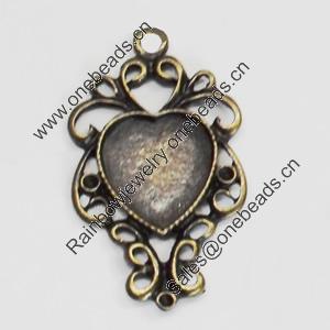 Pendant/Charm. Fashion Zinc Alloy Jewelry Findings. Lead-free. 29x17mm. Sold by Bag
