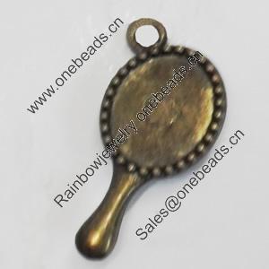 Pendant/Charm. Fashion Zinc Alloy Jewelry Findings. Lead-free. 24x12mm. Sold by Bag